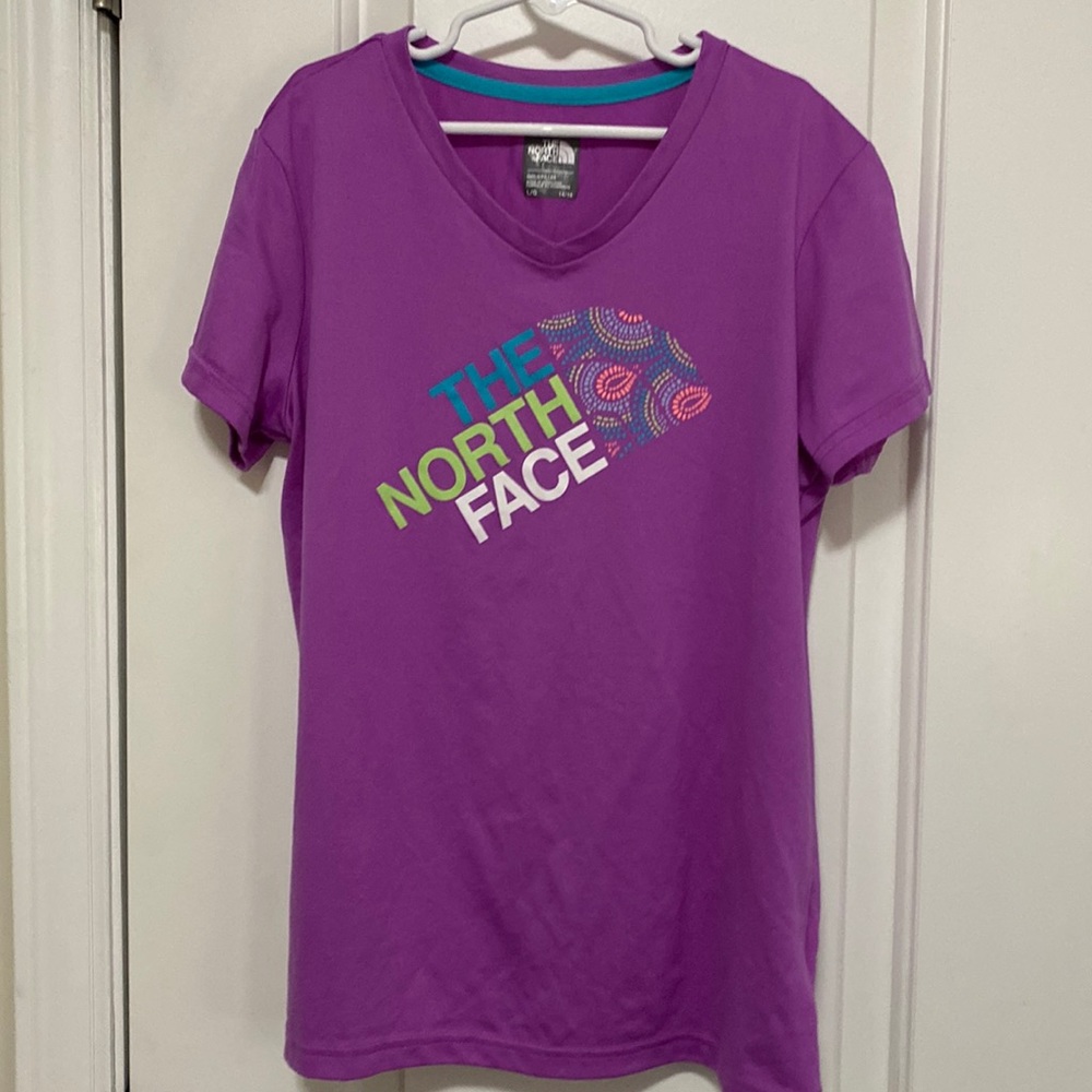 The North Face Purple Short Sleeve Tee Kids Large